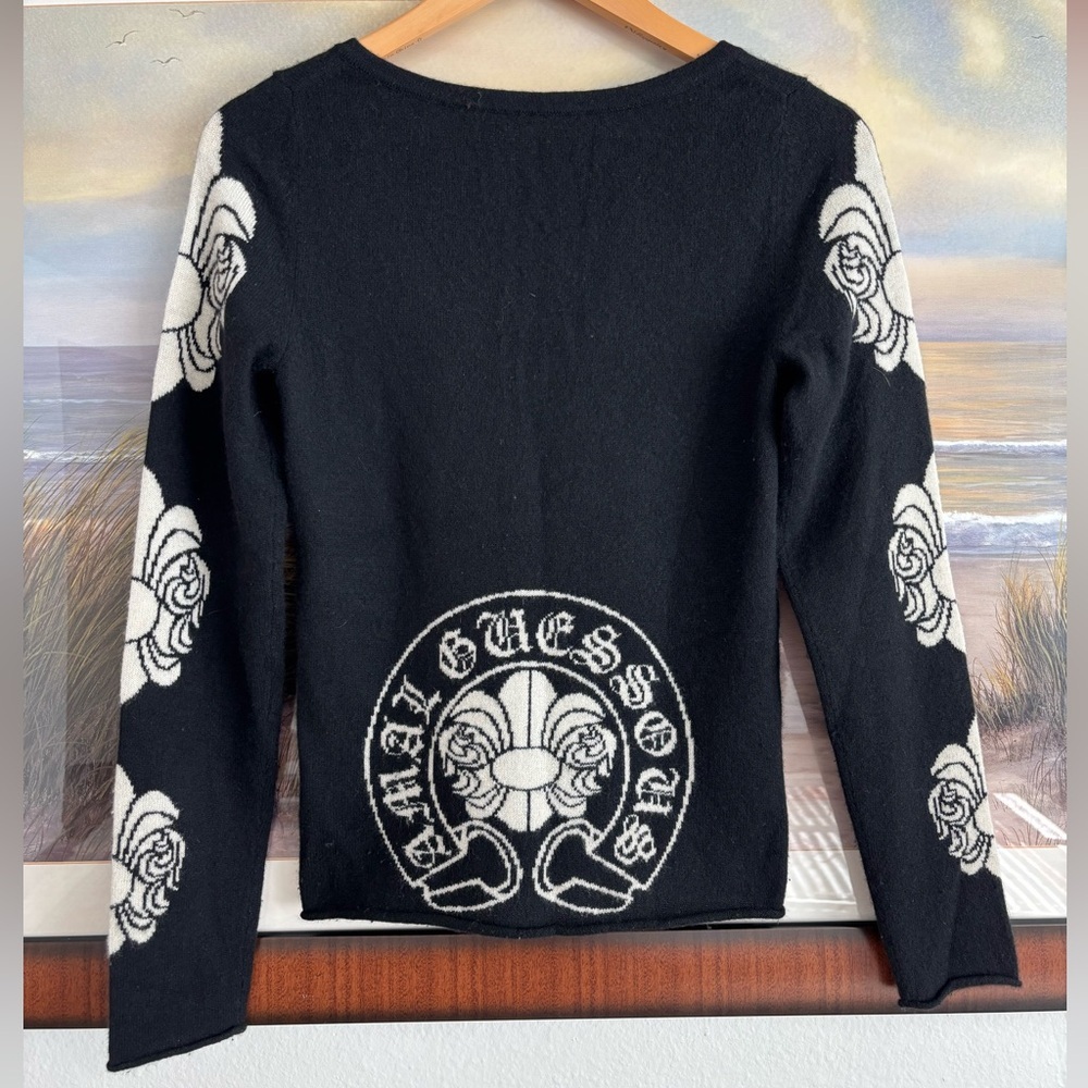 RARE Vintage Amal Guessous A&G 100% Cashmere Sweater Black